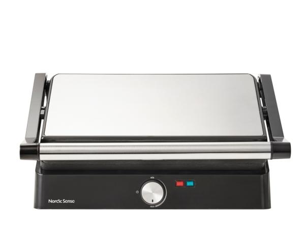 Nordic Sense Paninigrill 2200 watt stål/aluminium, m. 180 graders åbning